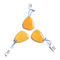 Yellow Orange Calcite Teardrop and Irregular Shape Pendant Size Approx 30x40mm