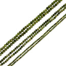 Natural Green Jade Faceted Round Beads Size 2mm 3mm 4mm 15.5'' Strand