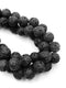 Natural Black Lava Rock Round Shape Beads Size 16mm 15.5" Strand