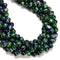 Galaxy Green Blue Tiger Eye Smooth Round Beads Size 6mm 8mm 10mm 15.5" Strand