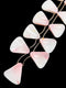 Pink Queen Conch Shell Graduated Twist Teardrop Size 25x30-30x35mm 15.5" Strand