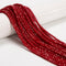 Red Ruby Color Dyed Jade Hard Cut Faceted Rondelle Beads Size 3x4mm 15.5 Strand