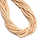 Natural Melo Sea Shell Heishi Disc Beads Size 2x5mm 16" Strand