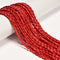 Red Bamboo Coral Smooth Oval Rice Shape Beads Size 3x6mm 15.5'' Strand