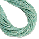 Natural Green Amazonite Square Heishi Disc Beads Size 1.5x2.5mm 15.5'' Strand