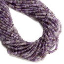 Natural Multi-color Amethyst Smooth Rondelle Beads Size 2x4mm 15'' Strand
