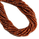Natural Hessonite Orange Garnet Faceted Rondelle Beads Size 3x4mm 15.5'' Strand