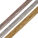 Gold/Silver/Pink Rainbow Plated Hematite Faceted Rondelle Beads 1x2mm 15''Strd