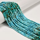 Gradient Turquoise Faceted Round Beads Size 2mm 3mm 4mm 15'' Strand