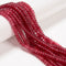 Ruby Red Color Dyed Jade Smooth Rondelle Beads Size 4x6mm 15.5'' Strand