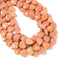 Natural Peach Calcite Faceted Heart Shape Beads Size 13x14mm 15.5'' Strand