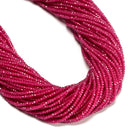 Natural Ruby Faceted Rondelle Beads Size 1.5x2mm 15.5'' Strand