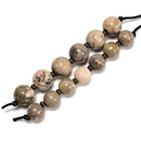 Natural Fossil Coral Smooth Round Beads Size 25mm 30mm 7.5" Strand