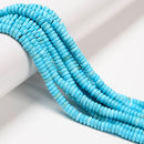 Blue Turquoise Smooth Rondelle Beads Size 2x6mm 15.5'' Strand