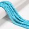 Blue Turquoise Smooth Rondelle Beads Size 2x6mm 15.5'' Strand