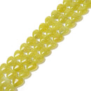 Natural Lemon Jade Heart Shape Beads Size 12mm 15.5'' Strand