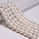White Fresh Water Pearl Off Round Shape Beads 9-10mm 11-12mm 12-14mm 15.5'' Strd