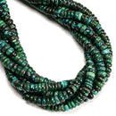 Natural Turquoise Smooth Rondelle Beads Size 3-4x8-9mm 16" Strand