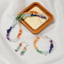 Natural Chakra Rainbow Chips Beads 5-8mm Jewelry Set Bracelet Earrings Necklace