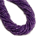 Natural Amethyst Faceted Cube Beads Size 4mm 15.5" Strand