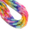 14-Multi-color Dyed Jade Smooth Rondelle Beads Size 5x8mm 15.5'' Strand