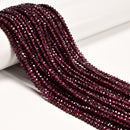Natural Purple Garnet Faceted Rondelle Beads Size 1.5x3mm 3x4mm 15.5" Strand
