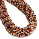Natural Mixed Gemstone Faceted Rondelle Beads Size 4x6mm 5x8mm 15.5" Strand