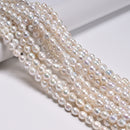 Natural White Fresh Water Pearl Baroque Drop Beads Size 7-8x8-10mm 15.5'' Strand