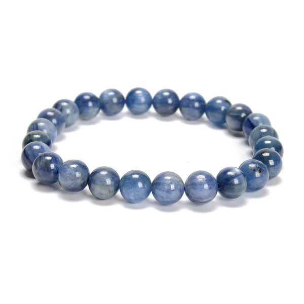 High Quality Kyanite Smooth Round Beaded Bracelet 8mm 7.5'' Length Sold by Piece