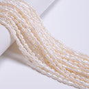 Natural White Fresh Water Pearl Side Drill Nugget Beads 5-6x7-8mm 15.5" Strand