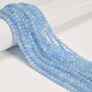 Aquamarine Faceted Round Beads Size 4.5mm 15.5'' Strand