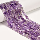 Grade AB Natural Amethyst Pebble Nugget Beads Size 6-7mm x 7-9mm 15.5" Strand