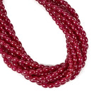Natural Ruby Rice Shape Beads Size 5x7mm 15.5'' Strand