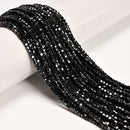 Black Cubic Zirconia Faceted Cube Beads Size 2-2.5mm 15.5'' Strand