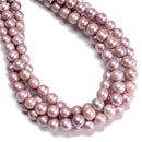 Graduated Purple Fresh Water Pearl Smooth Round Beads 8.5-11mm 11-14mm 15.5" Str