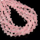 Natural Rose Quartz Four Leaf Clover Shape Beads Size 8mm 15.5'' Strand