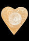 Natural Selenite Crystal Heart Shape Candle Holder Size Approx. 3.25" Inches