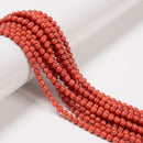 Sardinia Bamboo Coral Smooth Round Beads Size 4mm 15.5'' Strand