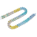 01 Gradient Multi-color Gemstone Faceted Cube Beads Size 6-7mm 16" Strand