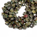 Green Dragon Blood Jasper Five-Pointed Star Shape Beads Size 15mm 15.5'' Strand