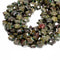 Green Dragon Blood Jasper Five-Pointed Star Shape Beads Size 15mm 15.5'' Strand