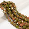 Natural Unakite Faceted Five-Pointed Star Shape Beads Size 14mm 14.5'' Strand