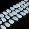 Natural Aquamarine Faceted Trapezoid Shape Beads 10x12mm-12x16mm 15.5'' Strand