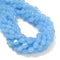 Light Blue Color Dyed Jade Pebble Nugget Beads Size 8x10mm 15.5'' Strand