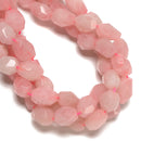 Grade AB Rose Quartz Faceted Nugget Chunk Beads Size 16x23mm 25x30mm 15.5" Strd