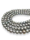 1.2mm Hole Silver Color Fresh Water Pearl Off Round Beads Size 10-11mm 14'' Strd