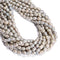 Gray Fresh Water Pearl Rice Shape Beads Size 6x8-9mm 14.5'' Strand