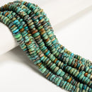 Multi-color Turquoise Irregular Rondelle Disc Beads Size 6-7mm 7-8mm 15.5" Strd