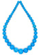 Dark Blue Magnesite Turquoise Graduated Smooth Round Beads Size 8-18mm 16" Strd