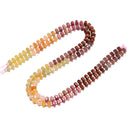 02 Gradient Multi-color Gemstone Hexagonal Rondelle Wheel Beads 3x6mm 15" Strand